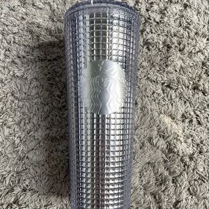 Starbucks Silver Disco Grid Cold Cup